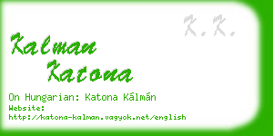 kalman katona business card
